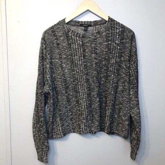 Forever 21 Black & Gray Textured Sweater - Picture 5 of 9